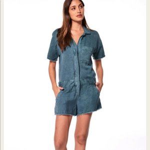 YOUNG FABULOUS & BROKE | Felix Teal Romper (Size S)